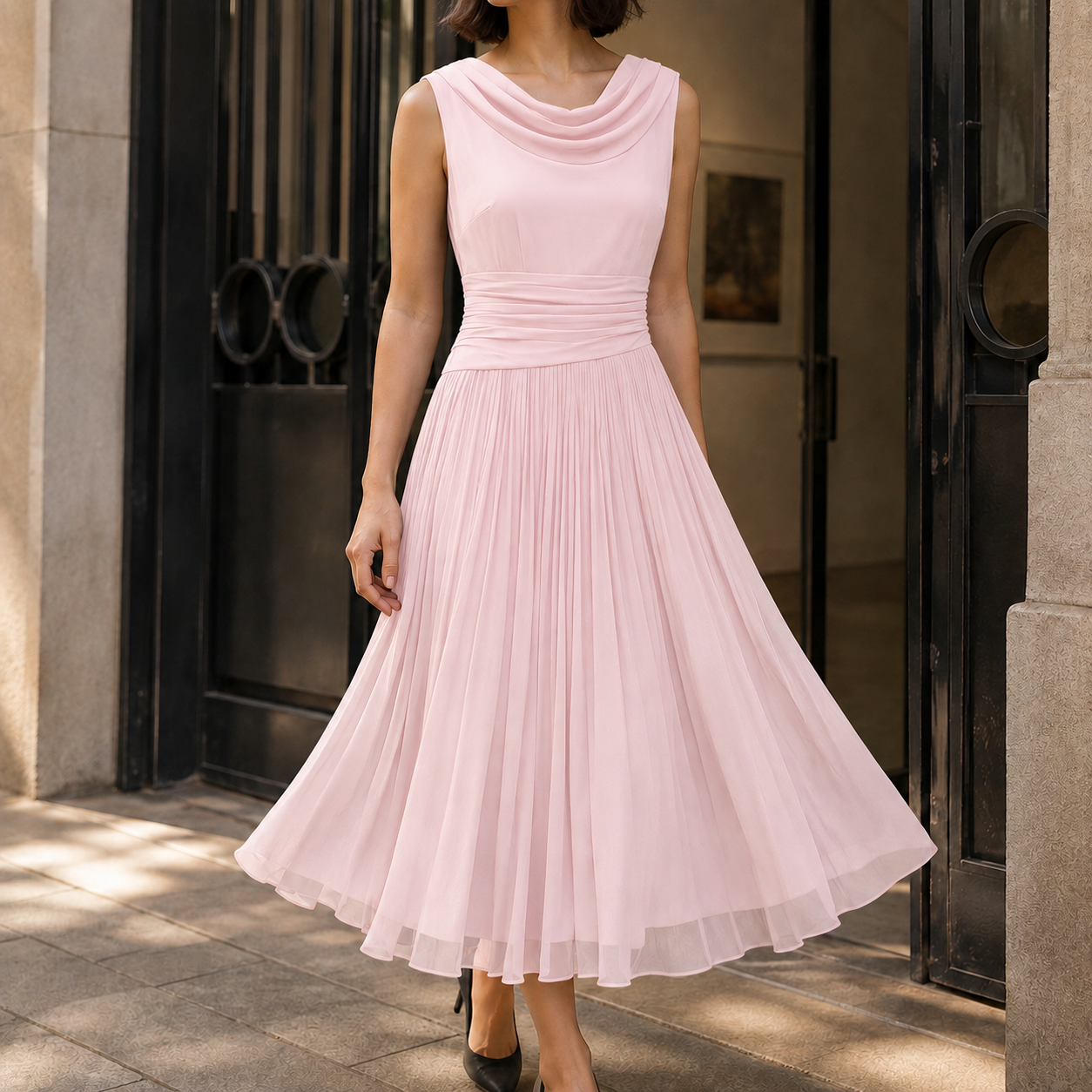 Mabel Cowl Neck Dress