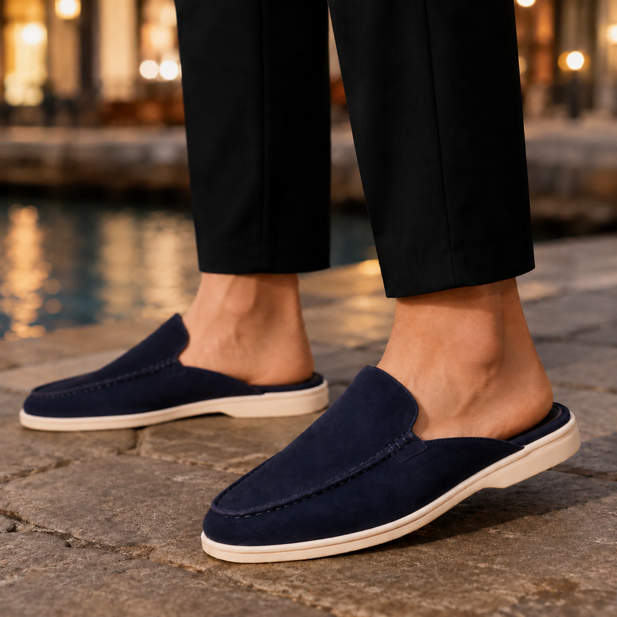 Solari Suede Mule Loafers