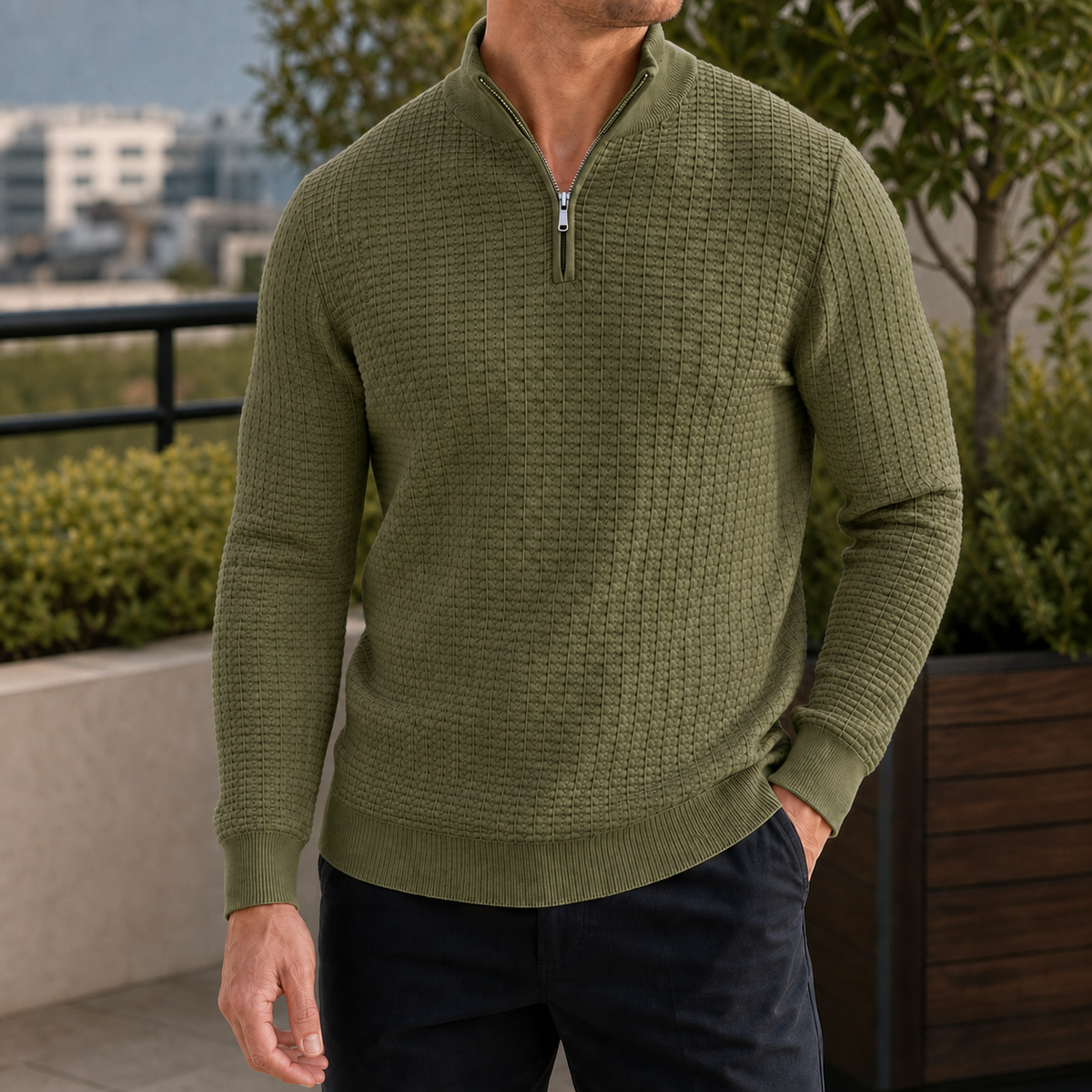 Octavian Quarter Zip Sweater