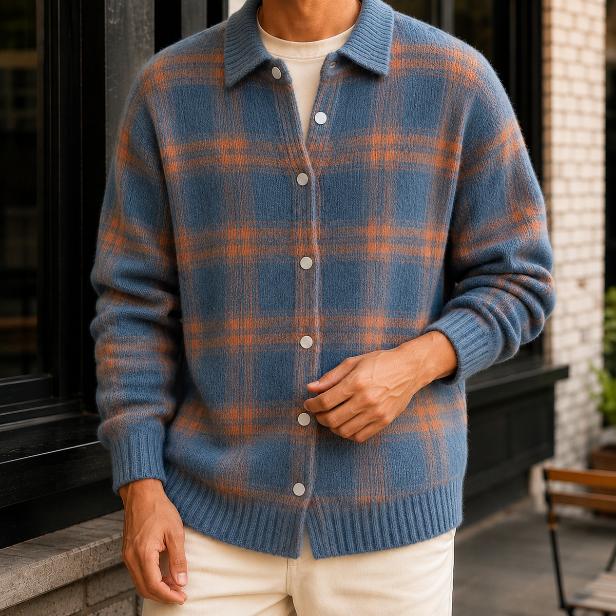 Marcel Plaid Cardigan