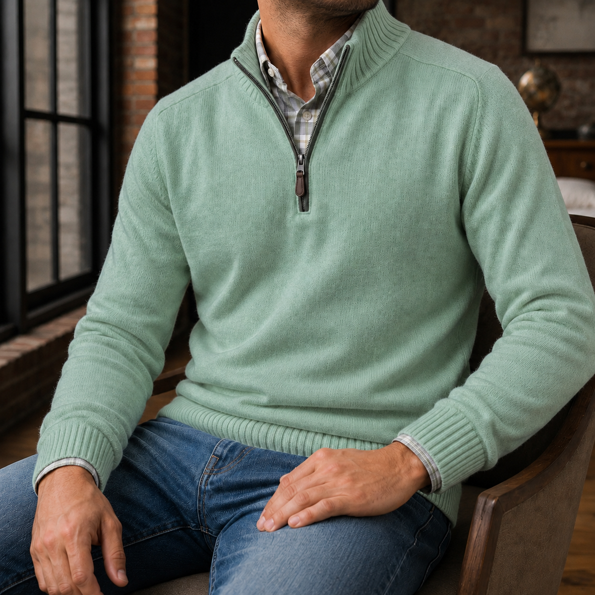 Matteo Quarter Zip Sweater