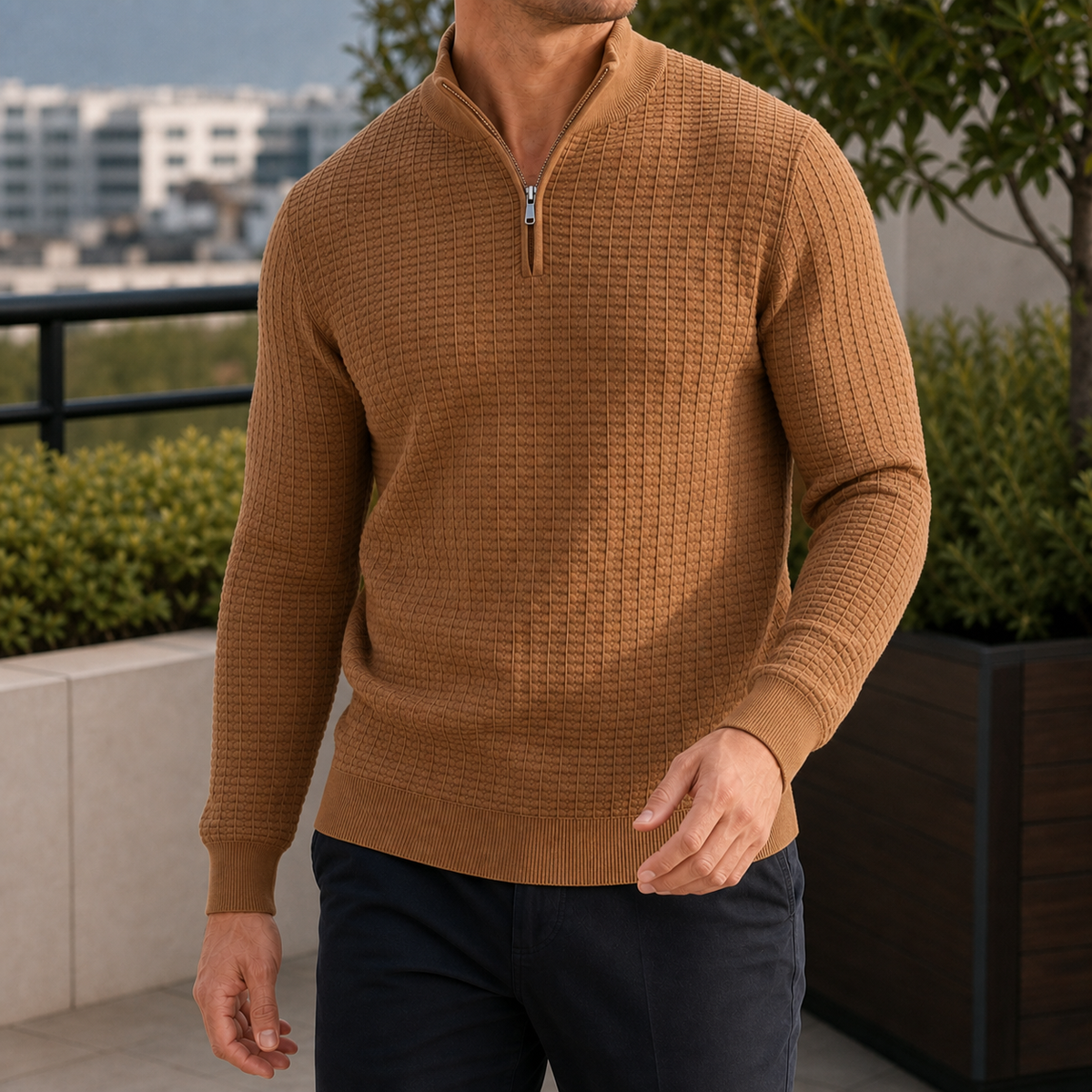 Octavian Quarter Zip Sweater