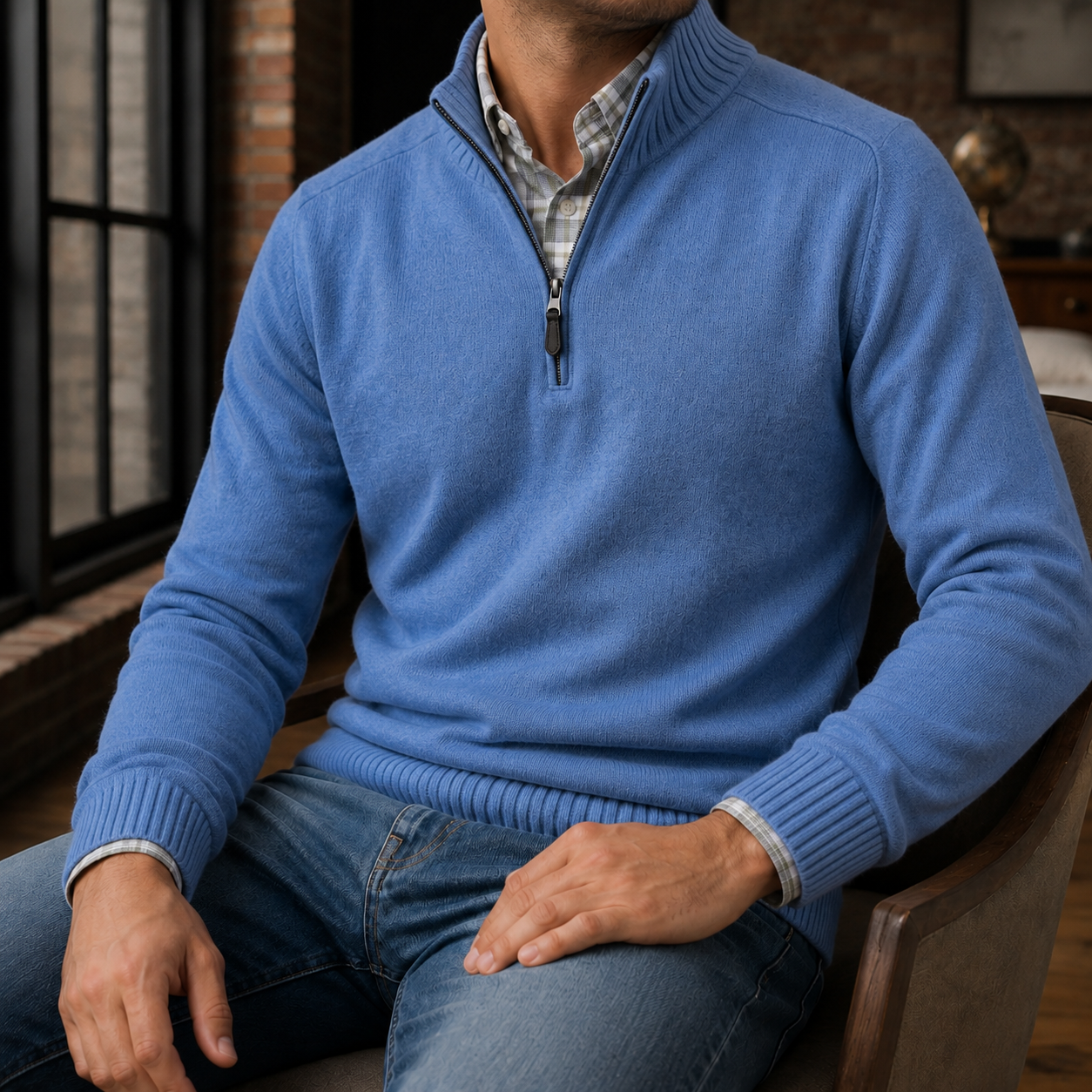 Matteo Quarter Zip Sweater