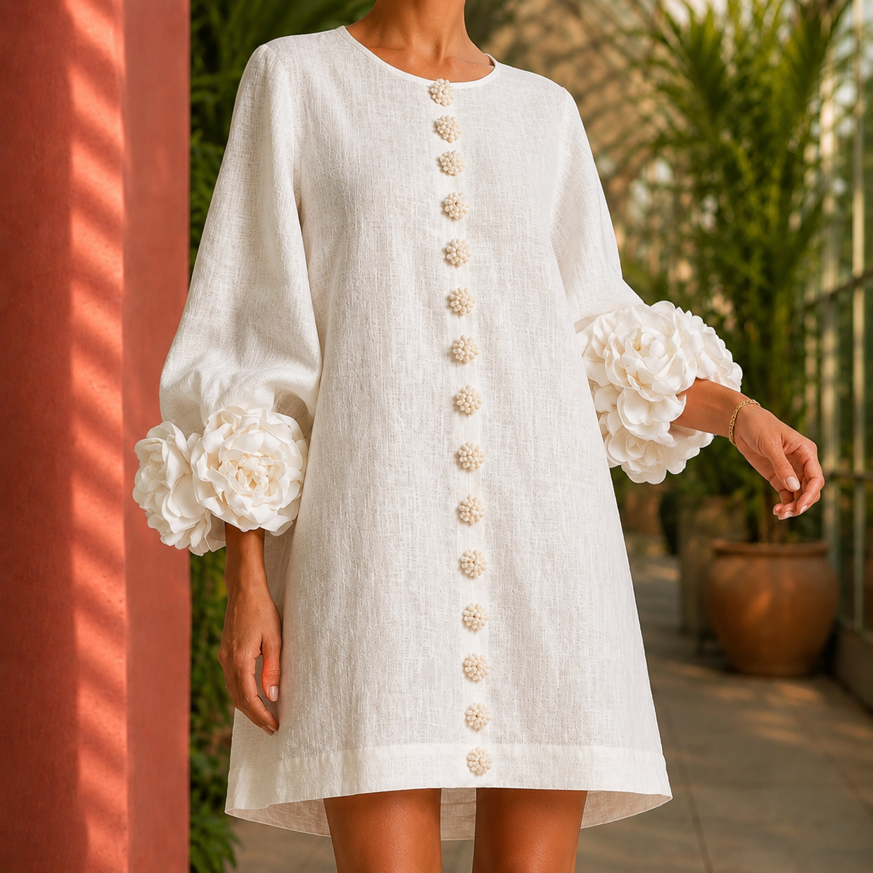 Ariadne Floral Cuff Dress