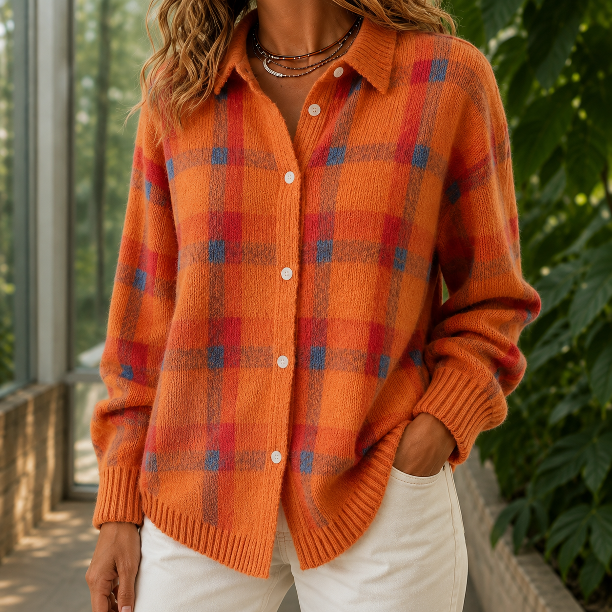 Eloise Plaid Sweater