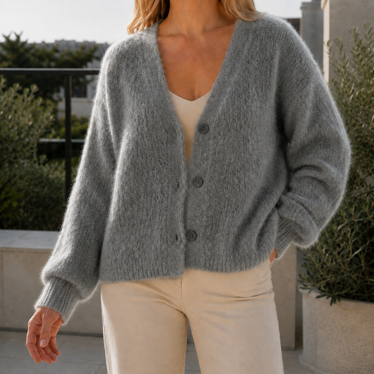 Adriana Fuzzy Cardigan
