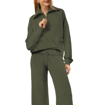Verde militare women's two-piece matching set, alternate product view