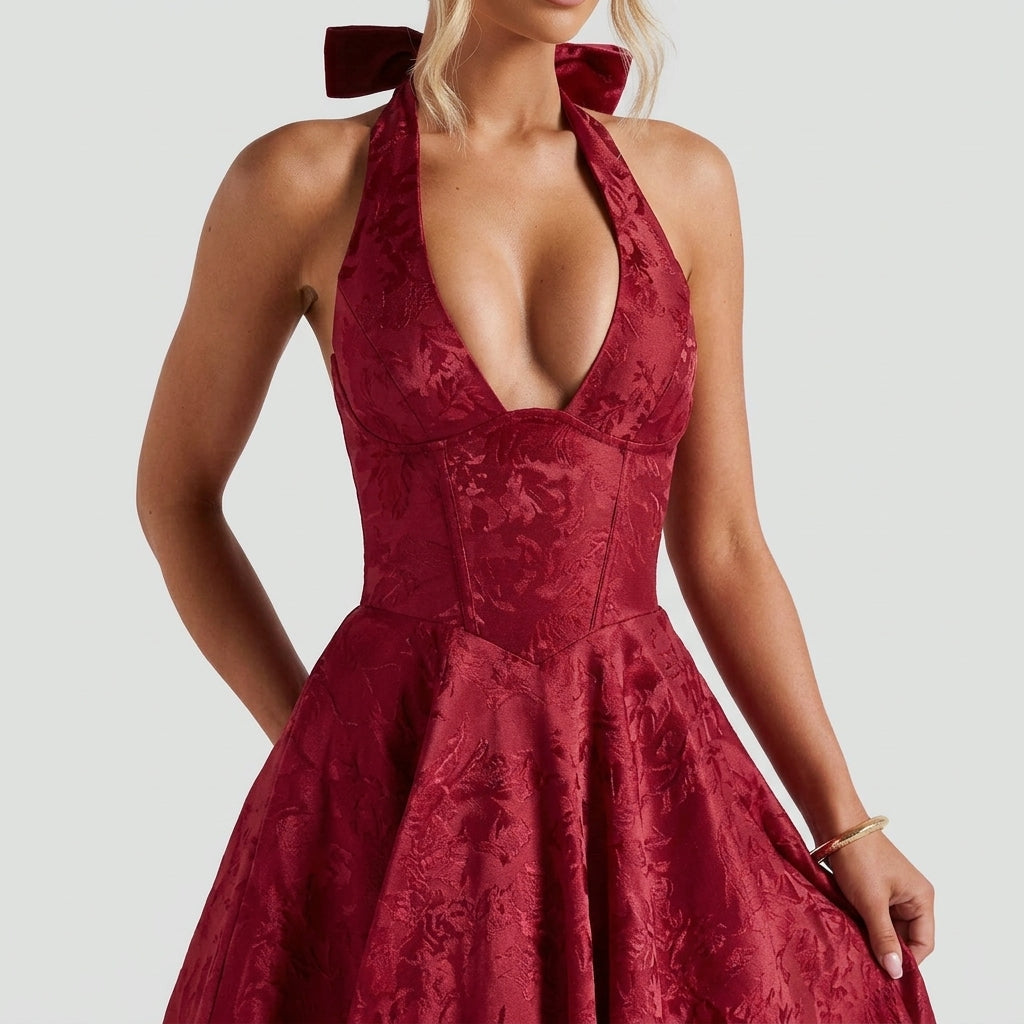 Scuderia Halter Midi Dress