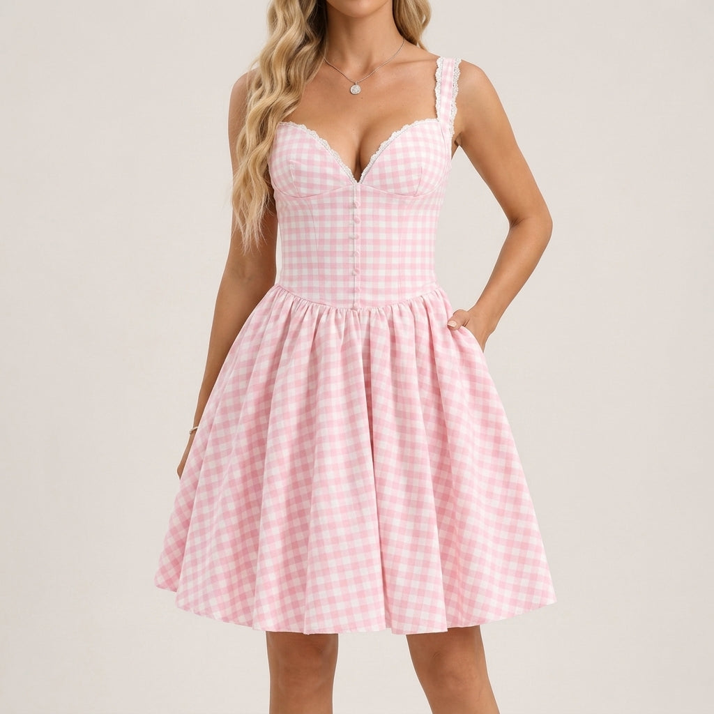 Lune Checkered Dress