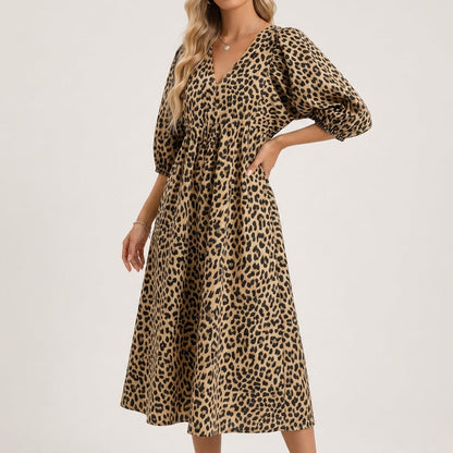 Safari V-Neck Dress