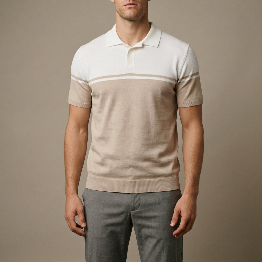 Picolo Striped Cotton Polo