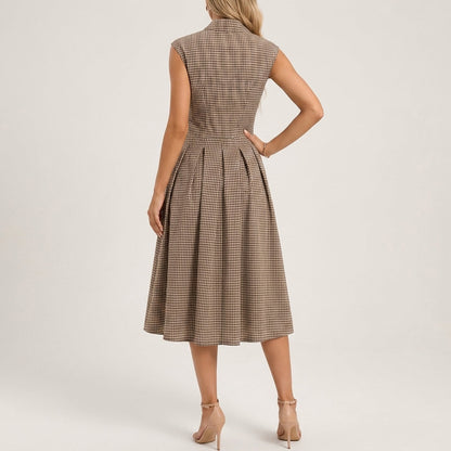 Aria Plaid Cotton Dress