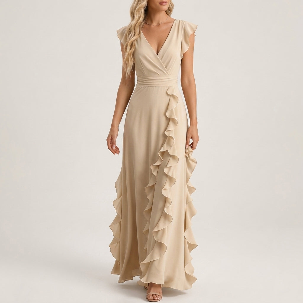 Evelisse Ruffle Maxi Dress