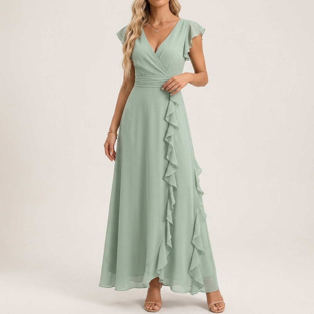 Evelisse Ruffle Maxi Dress