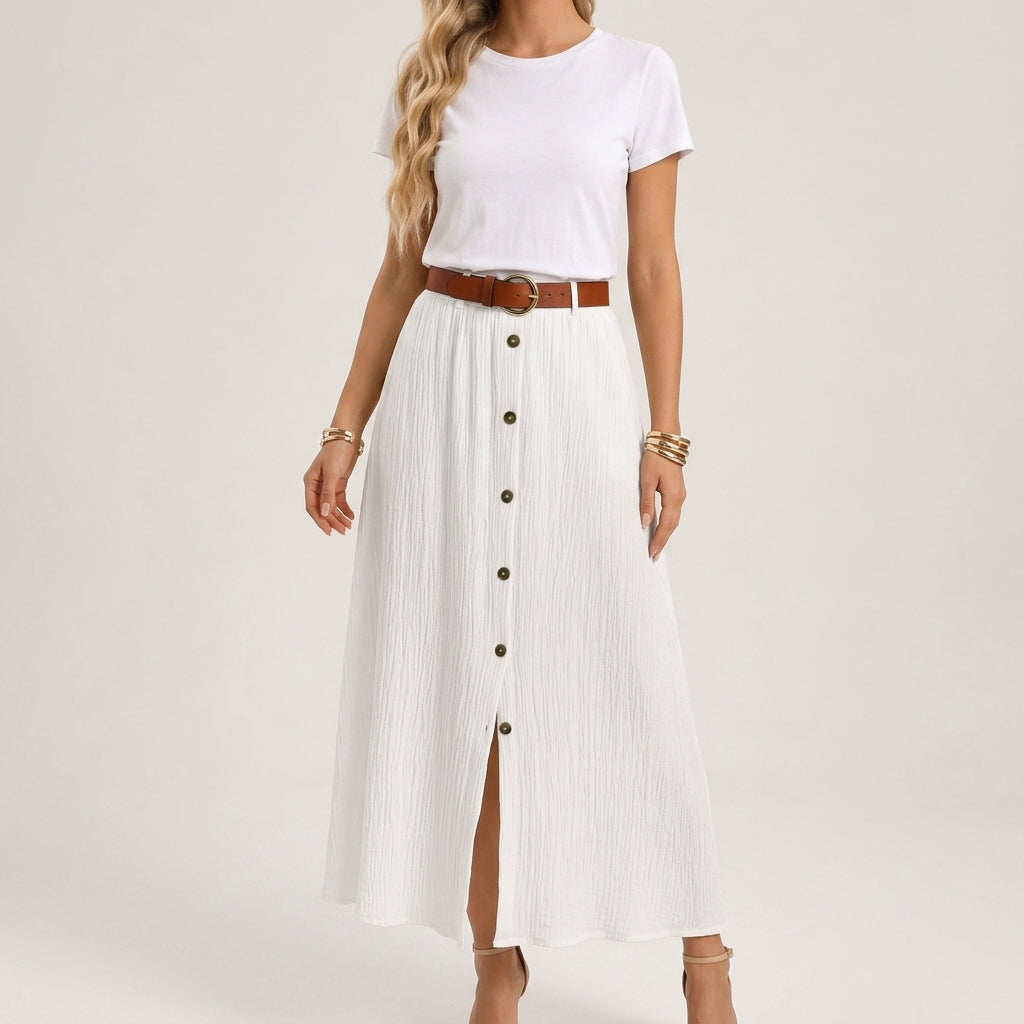 Rosedale Buttoned Skirt