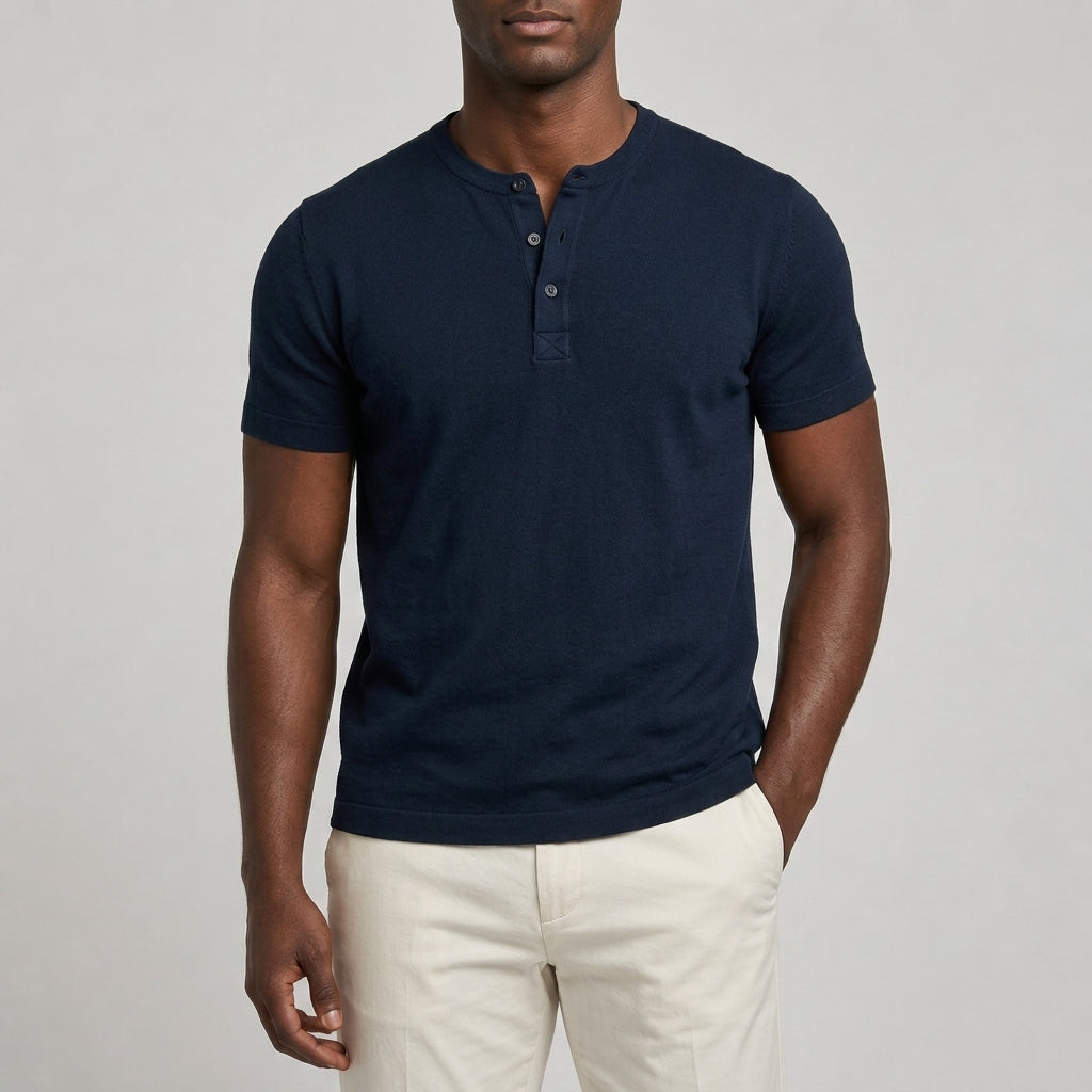 Westerdale Cotton Henley Polo