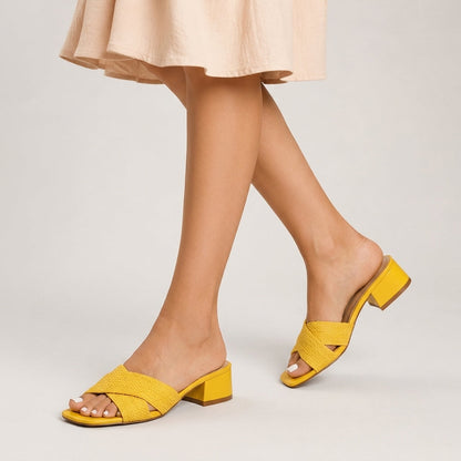 Bellamont Woven Cross-Strap Mules