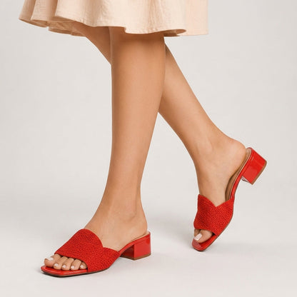 Bellamont Woven Cross-Strap Mules
