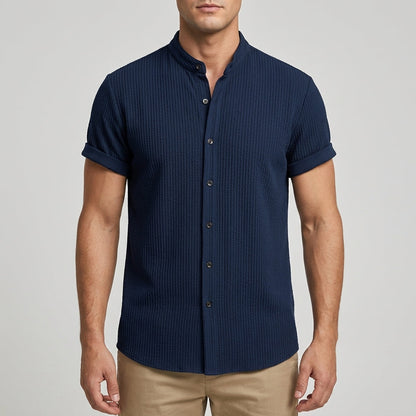Aldren Ribbed Mandarin Shirt