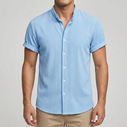 Aldren Ribbed Mandarin Shirt