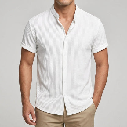 Aldren Ribbed Mandarin Shirt