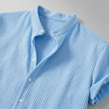 Aldren Ribbed Mandarin Shirt