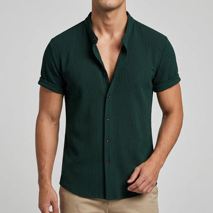Aldren Ribbed Mandarin Shirt