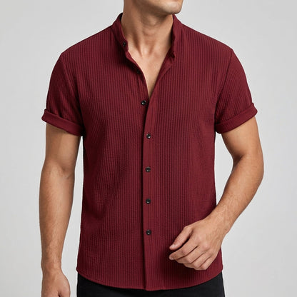 Aldren Ribbed Mandarin Shirt