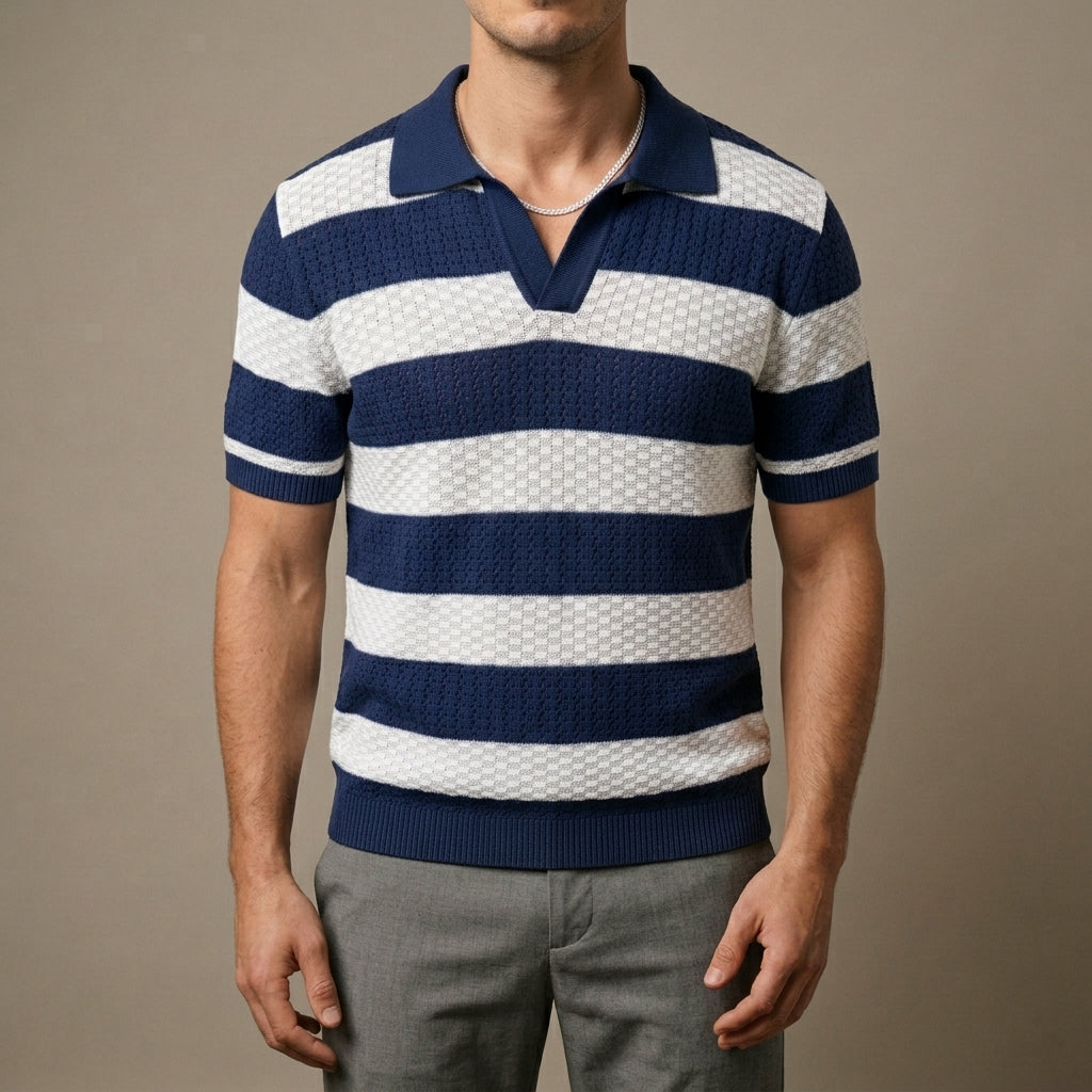 Eldenmere Striped Knit Polo