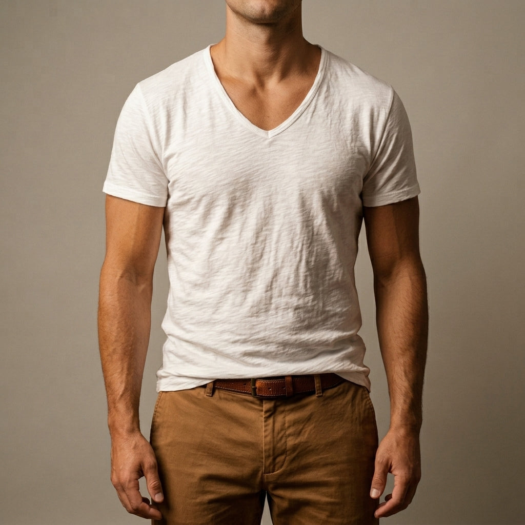 Carroway Organic Cotton V Neck T Shirt