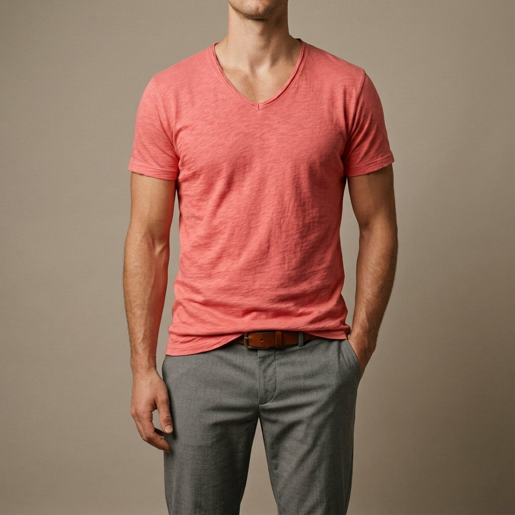 Carroway Organic Cotton V Neck T Shirt