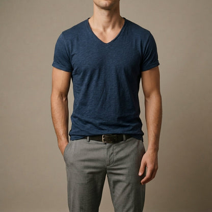 Carroway Organic Cotton V Neck T Shirt