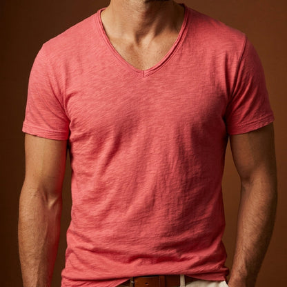 Carroway Organic Cotton V Neck T Shirt