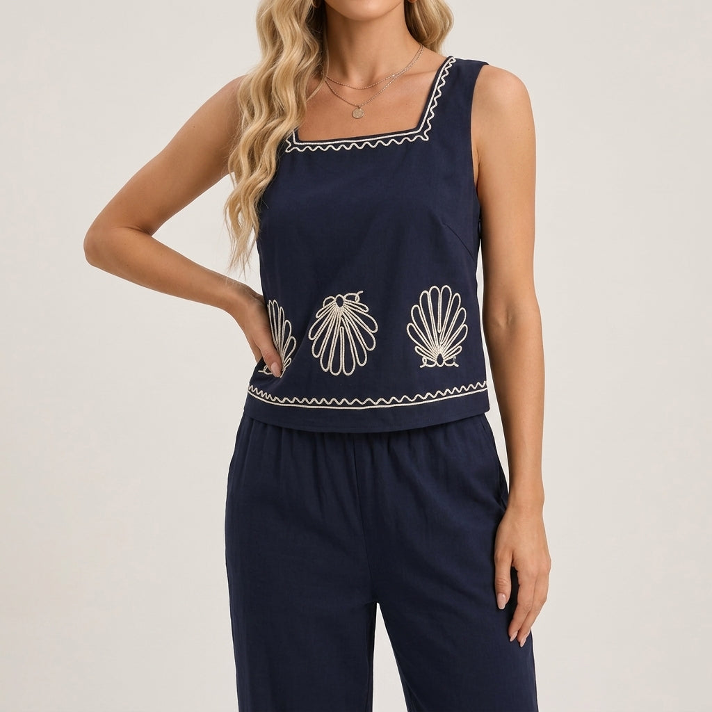 Marina Embroidered Top