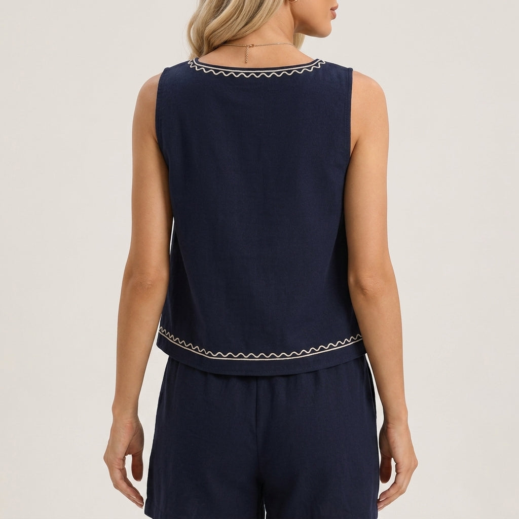Marina Embroidered Top