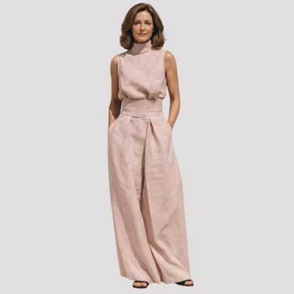 Light pink women's two-piece matching set, alternate product view