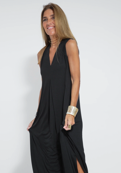 Schwarzes kleid + weste in türkis women's two-piece matching set, alternate product view