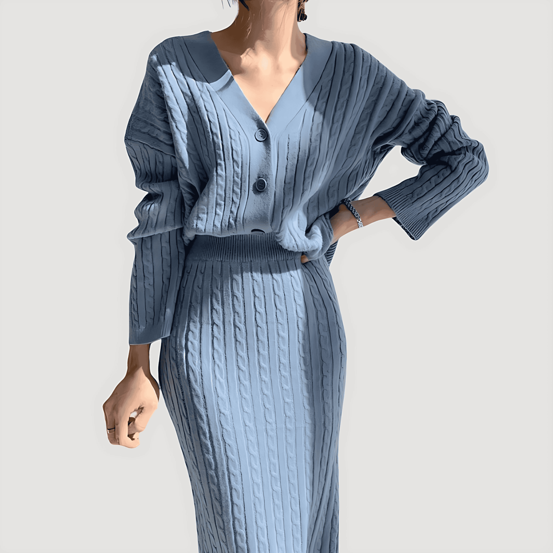 Blu women's two-piece matching set, product view