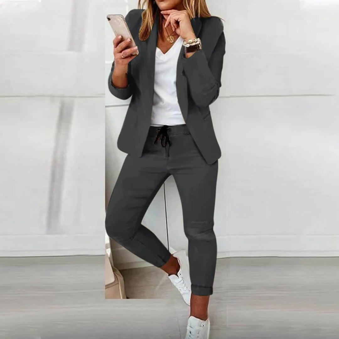Grigio scuro women's two-piece matching set, alternate product view