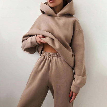 Khaki women's two-piece matching set, product view