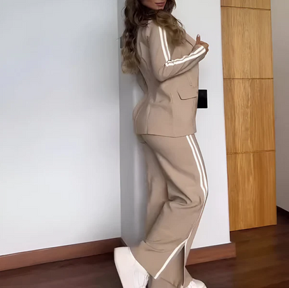 Beige c women's two-piece matching set, alternate product view