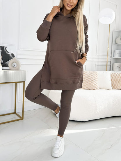 Coffee women's two-piece matching set, product view