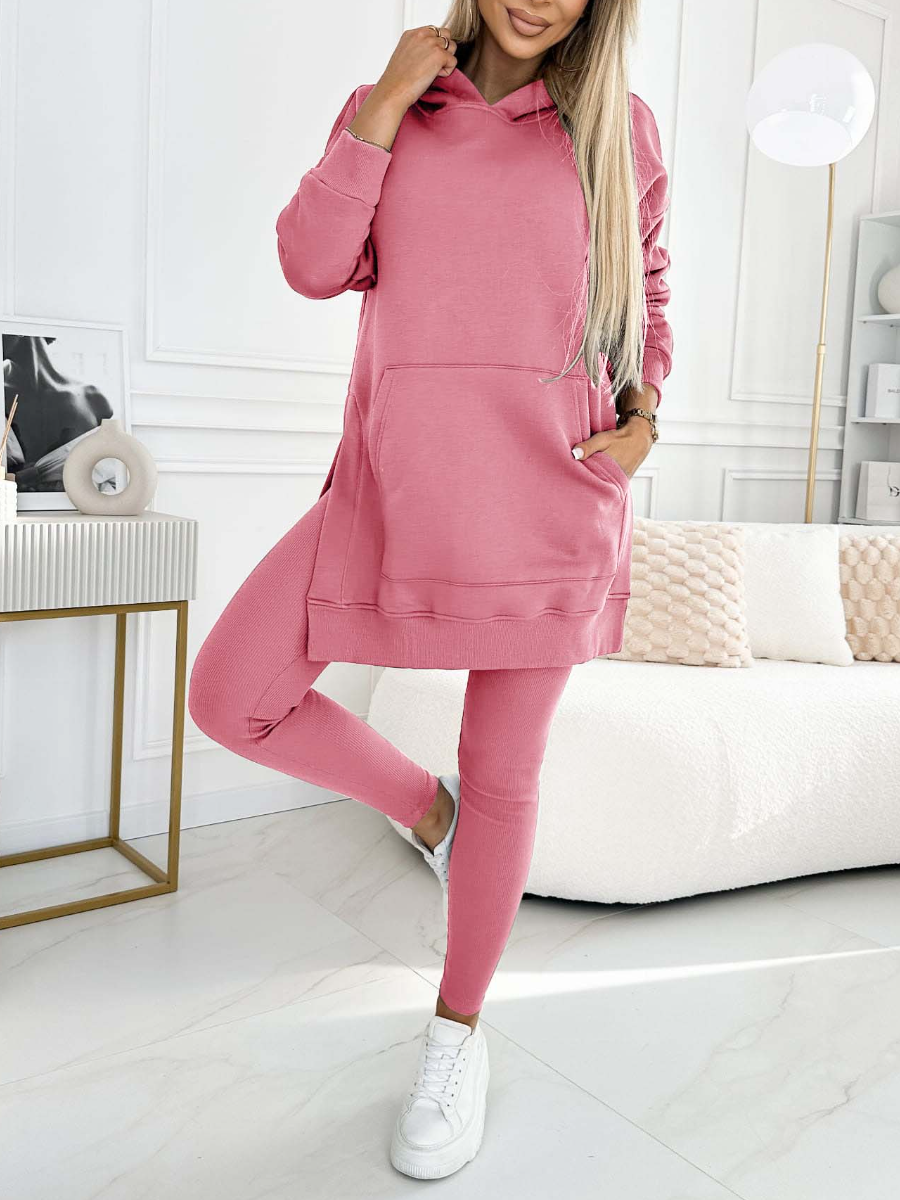 Pink women's two-piece matching set, alternate product view