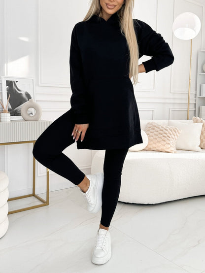 Black women's two-piece matching set, alternate product view