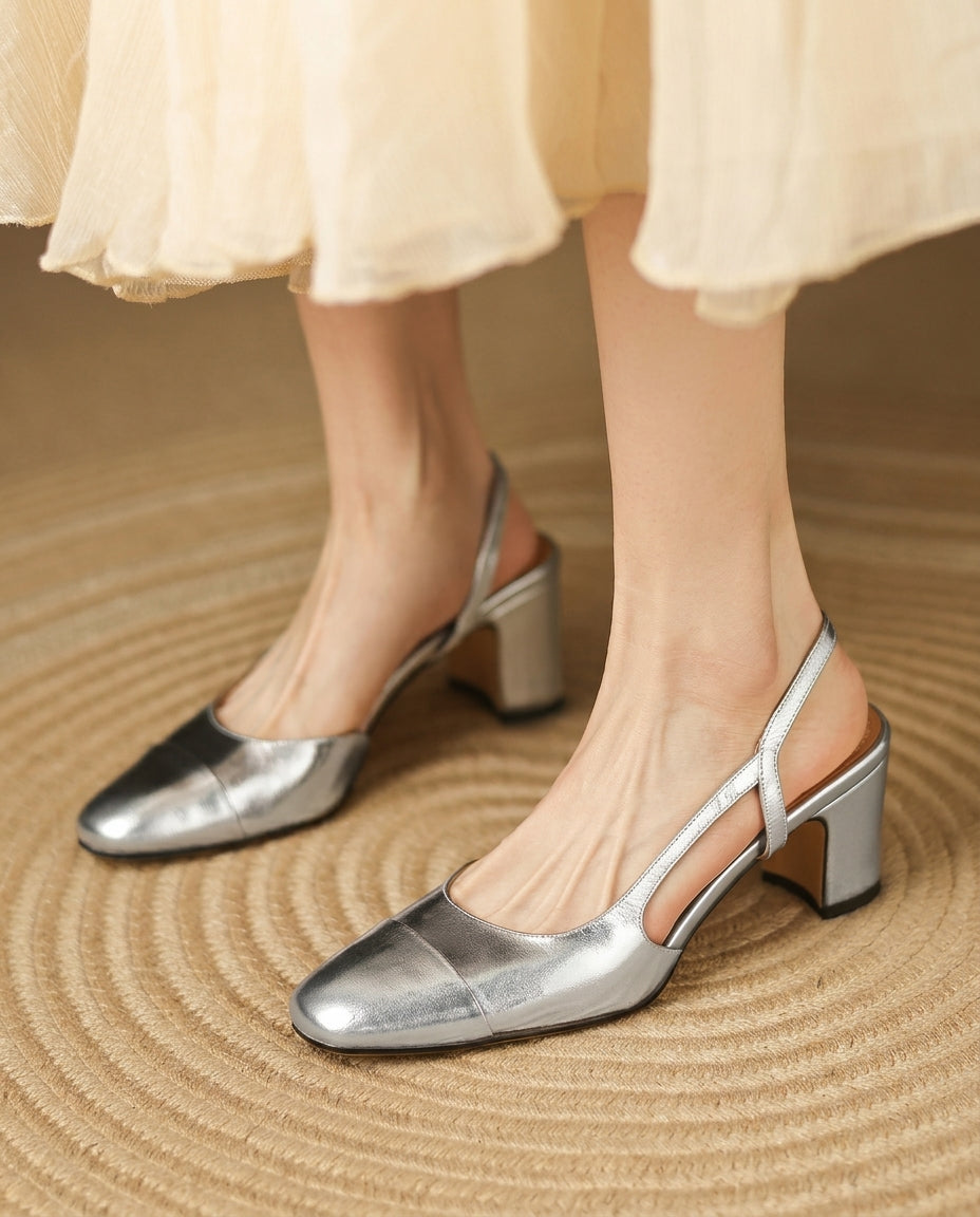 Aubrac Cap-Toe Slingbacks