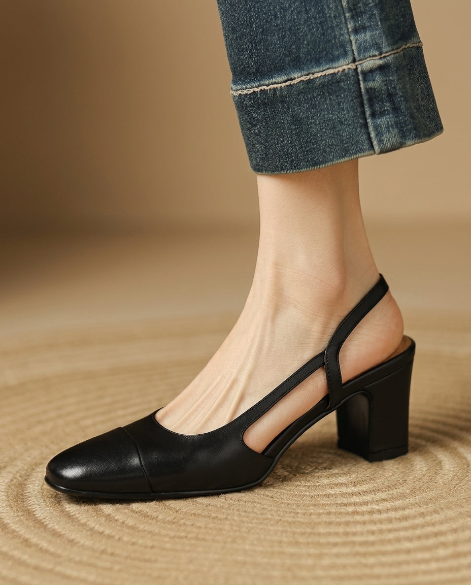 Aubrac Cap-Toe Slingbacks
