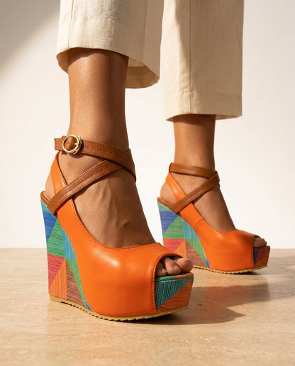 Celestine Patterned Wedges