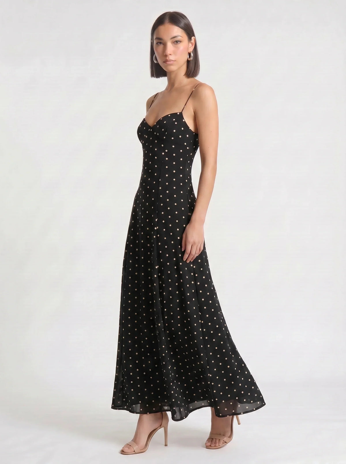 Nerina Polka Dot Maxi Dress