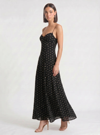 Nerina Polka Dot Maxi Dress