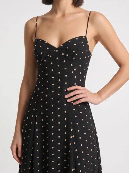 Nerina Polka Dot Maxi Dress